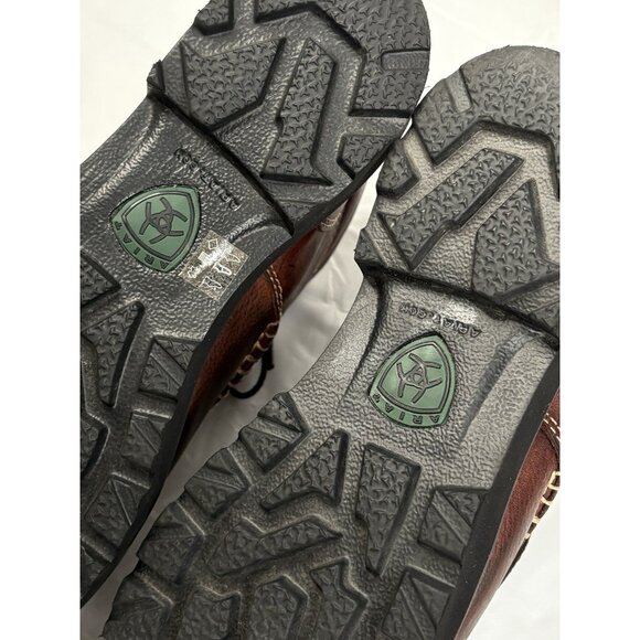 Ariat Canyon Lace Up Leather Work Boots Men’s 7 B Brown Lace UP Round Toe - Picture 16 of 16